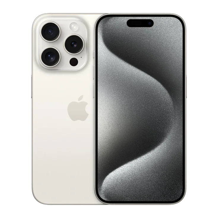 iPhone 15 Pro — Titane blanc